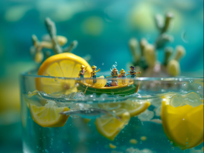 Encantadoras microaventuras: 10 imágenes que creé con IA de una galaxia alimentaria gigante