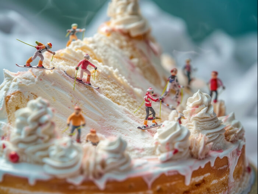 Encantadoras microaventuras: 10 imágenes que creé con IA de una galaxia alimentaria gigante