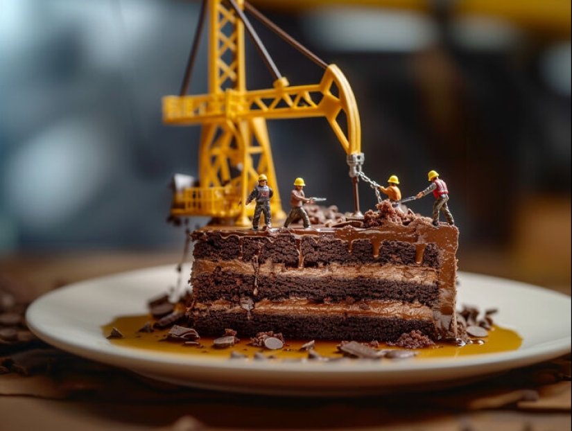 Encantadoras microaventuras: 10 imágenes que creé con IA de una galaxia alimentaria gigante
