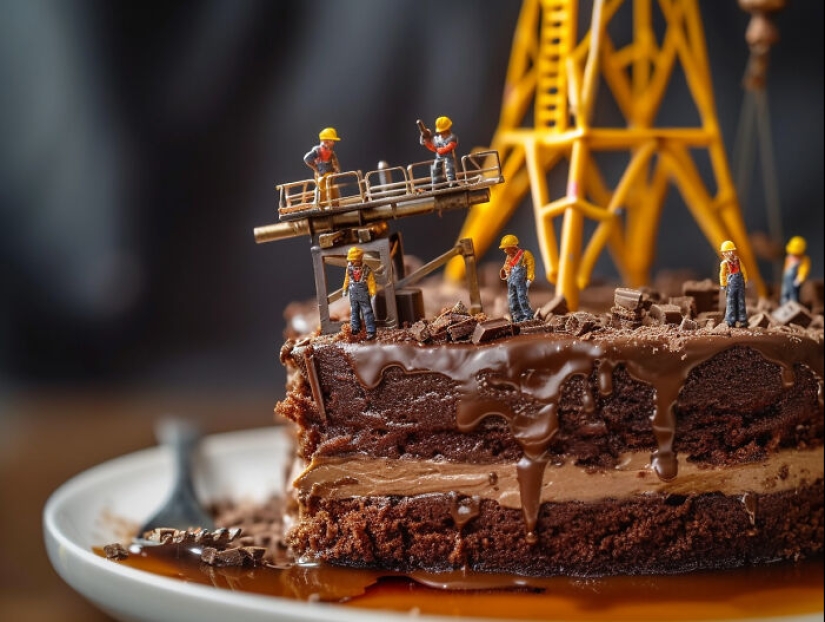 Encantadoras microaventuras: 10 imágenes que creé con IA de una galaxia alimentaria gigante