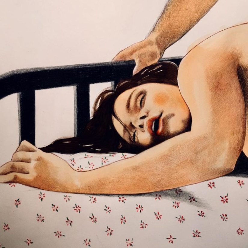 Energy loving touches in the paintings of Frida Castelli Energy loving touches in the paintings of Frida Castelli