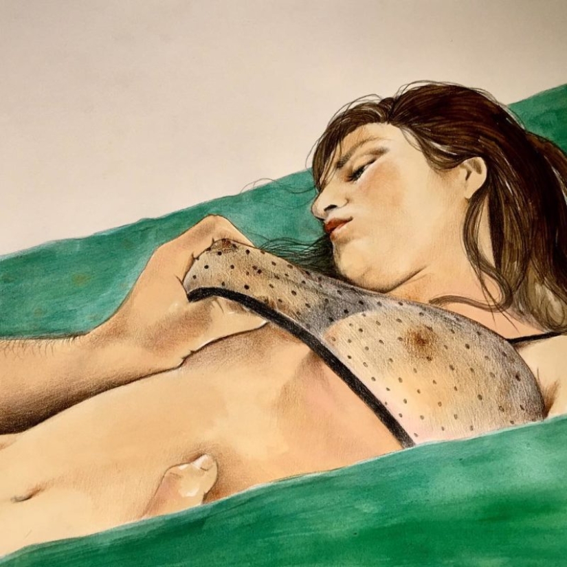 Energy loving touches in the paintings of Frida Castelli Energy loving touches in the paintings of Frida Castelli
