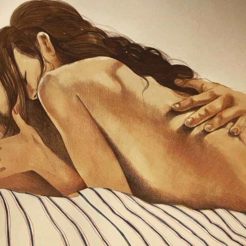 Energy loving touches in the paintings of Frida Castelli Energy loving touches in the paintings of Frida Castelli