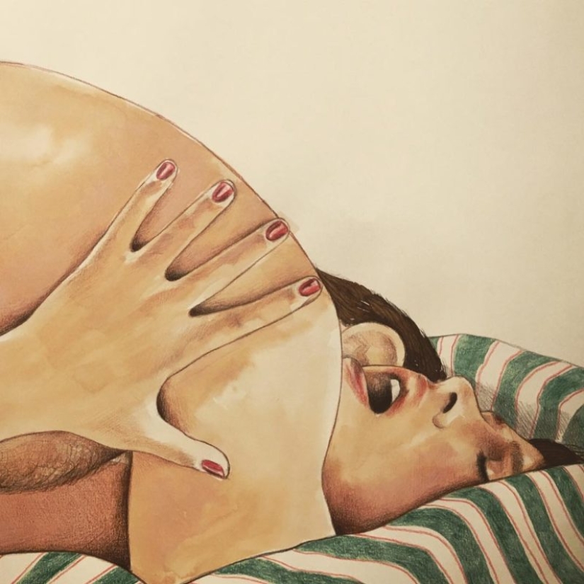 Energy loving touches in the paintings of Frida Castelli Energy loving touches in the paintings of Frida Castelli