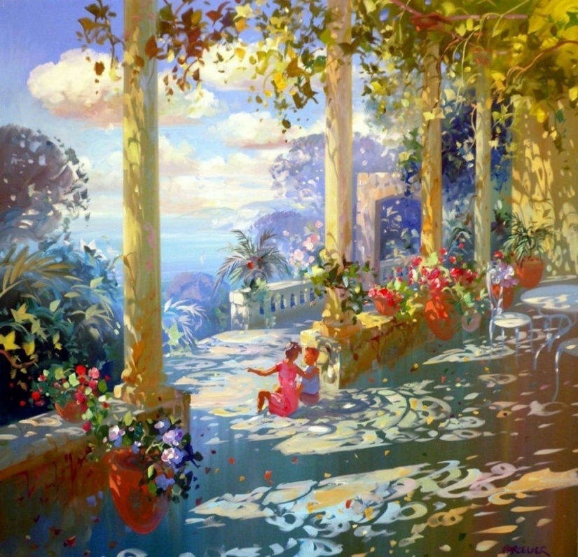 Este artista pinta cuadros con rayos de sol Este artista pinta cuadros con rayos de sol