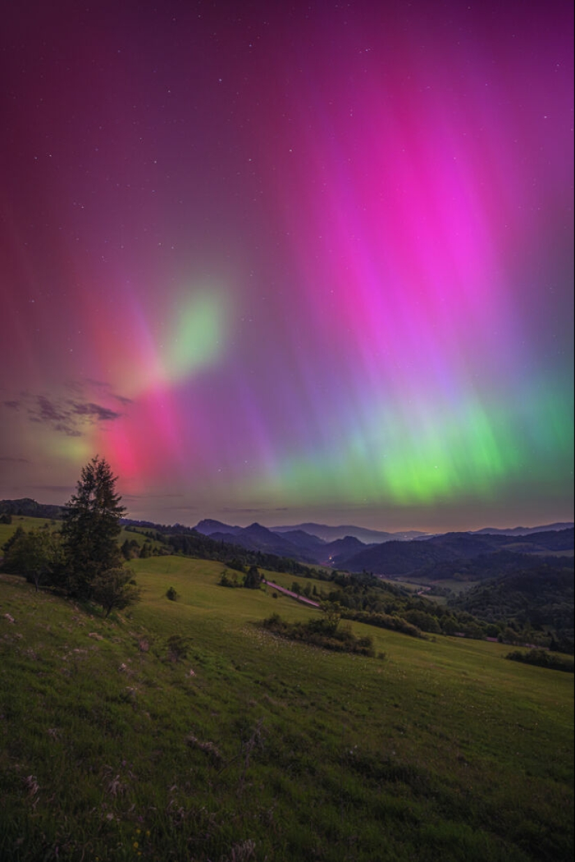 Fotografié el espectáculo cósmico más hermoso sobre Polonia y Eslovaquia