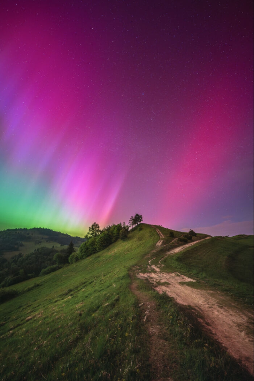 Fotografié el espectáculo cósmico más hermoso sobre Polonia y Eslovaquia
