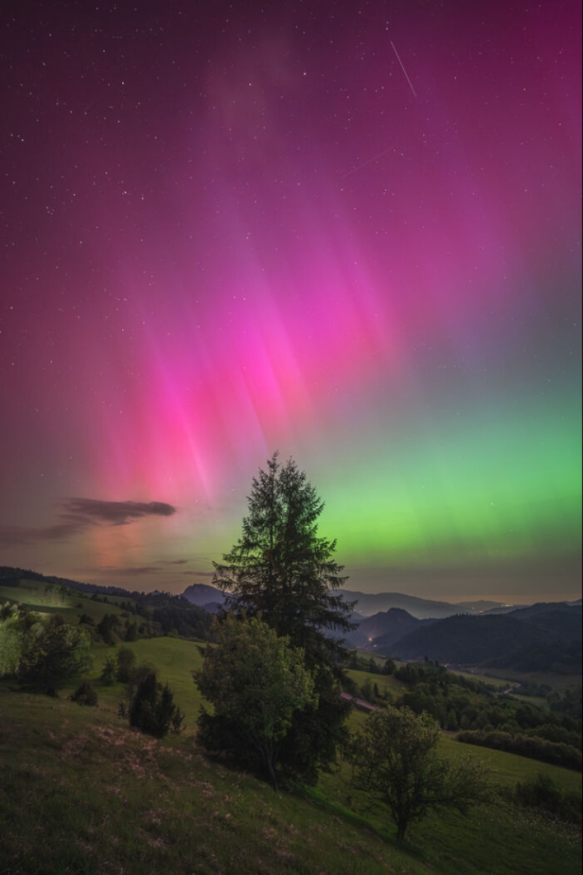 Fotografié el espectáculo cósmico más hermoso sobre Polonia y Eslovaquia
