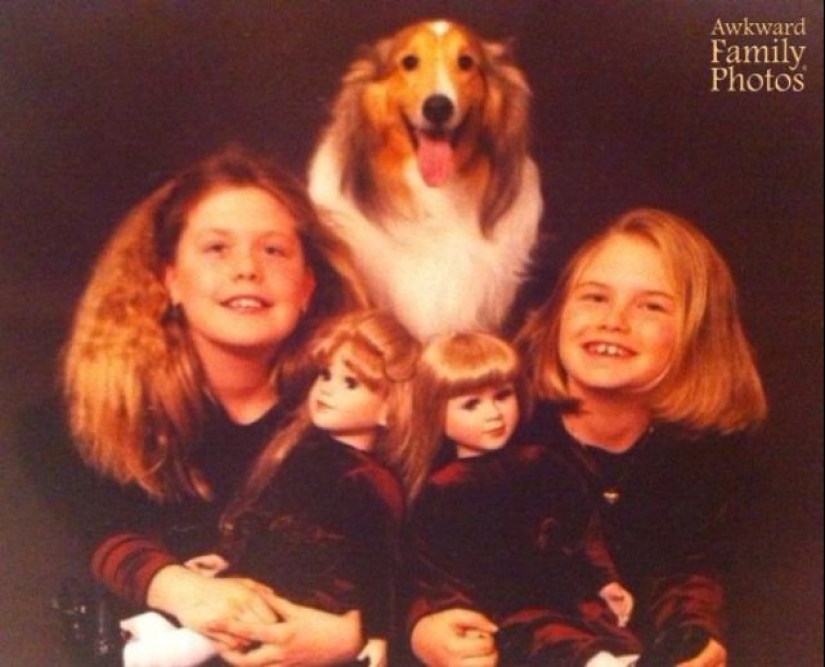 Fotos familiares muy extrañas con mascotas Fotos familiares muy extrañas con mascotas