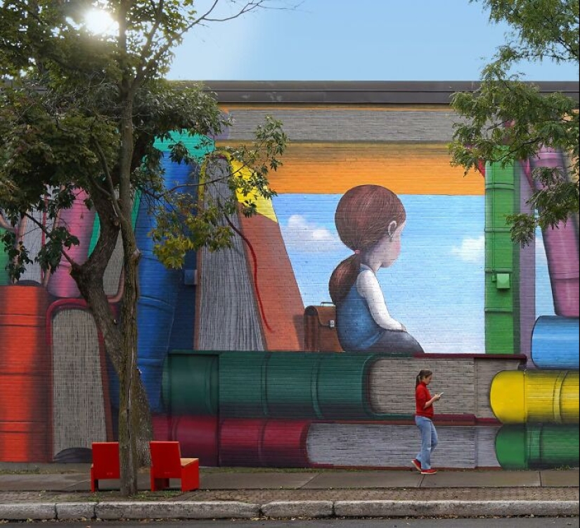French Artist Paints On Walls To Turn Them Into Pieces Of Art French Artist Paints On Walls To Turn Them Into Pieces Of Art