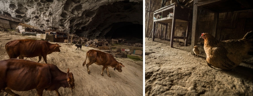 Giant cave in China, in which he placed the whole village of 100 people Giant cave in China, in which he placed the whole village of 100 people