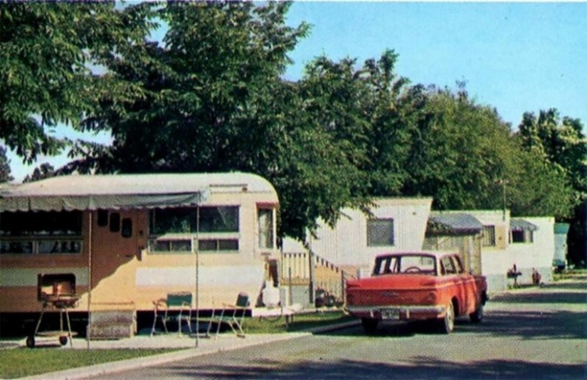 Golden tiempo sobre ruedas: American trailer parks en los 50 y 60-s