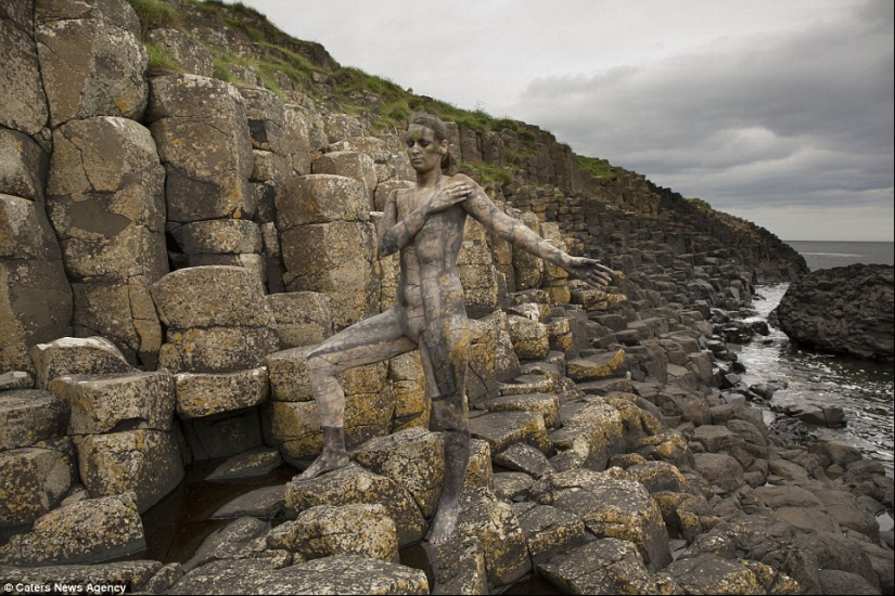 Great camouflage, how naked people blend into the landscape Great camouflage, how naked people blend into the landscape