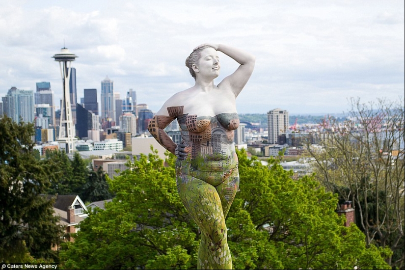 Great camouflage, how naked people blend into the landscape Great camouflage, how naked people blend into the landscape