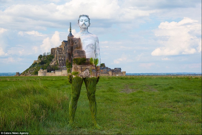 Great camouflage, how naked people blend into the landscape Great camouflage, how naked people blend into the landscape