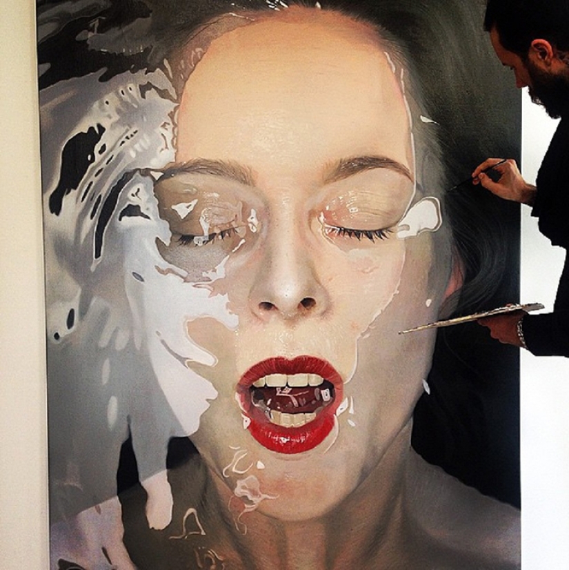 Hiperrealismo en las pinturas de Mike Dasras Hiperrealismo en las pinturas de Mike Dasras