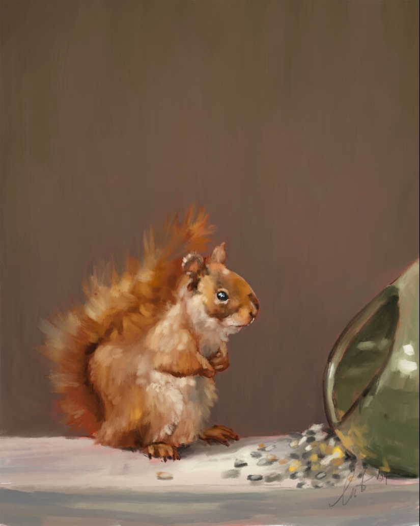 I Make Digital Paintings Of Dogs, Cats, And Other Animals I Make Digital Paintings Of Dogs, Cats, And Other Animals