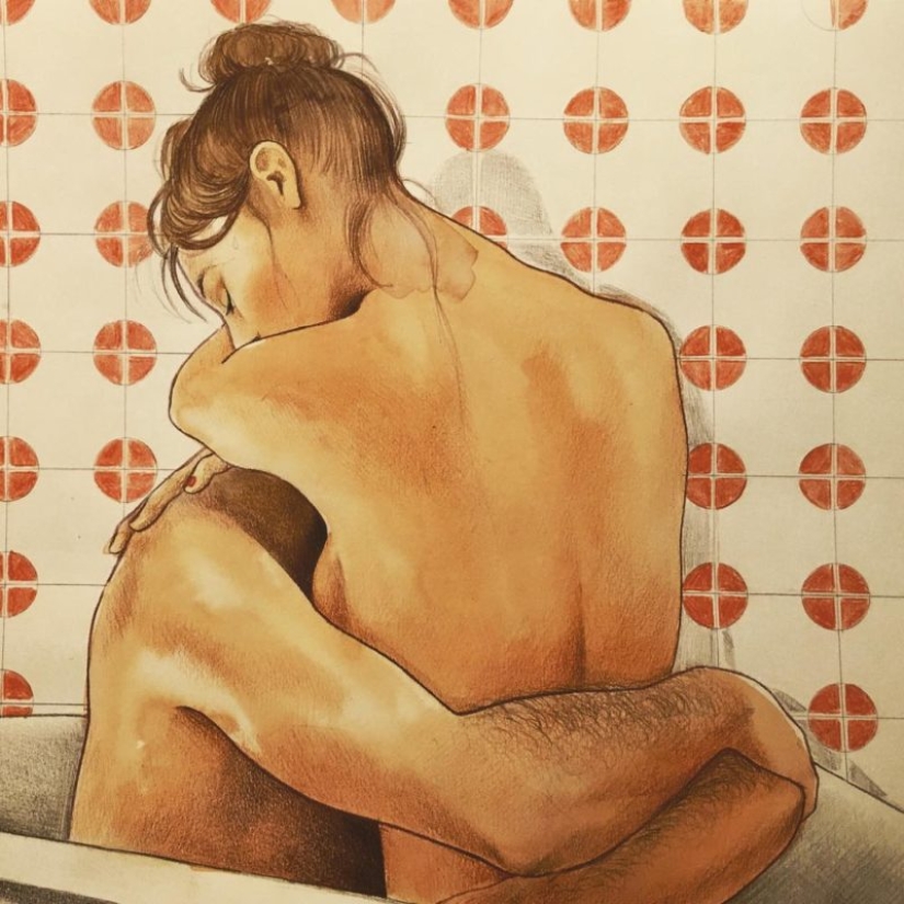 La energía amorosa de toques en las pinturas de Frida Castelli La energía amorosa de toques en las pinturas de Frida Castelli