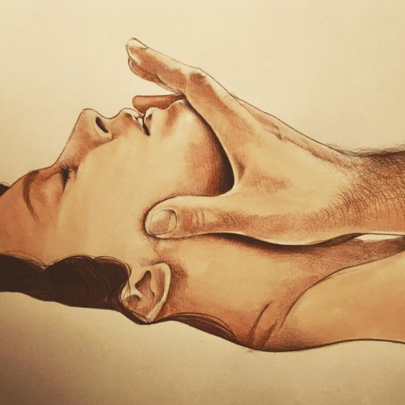 La energía amorosa de toques en las pinturas de Frida Castelli La energía amorosa de toques en las pinturas de Frida Castelli