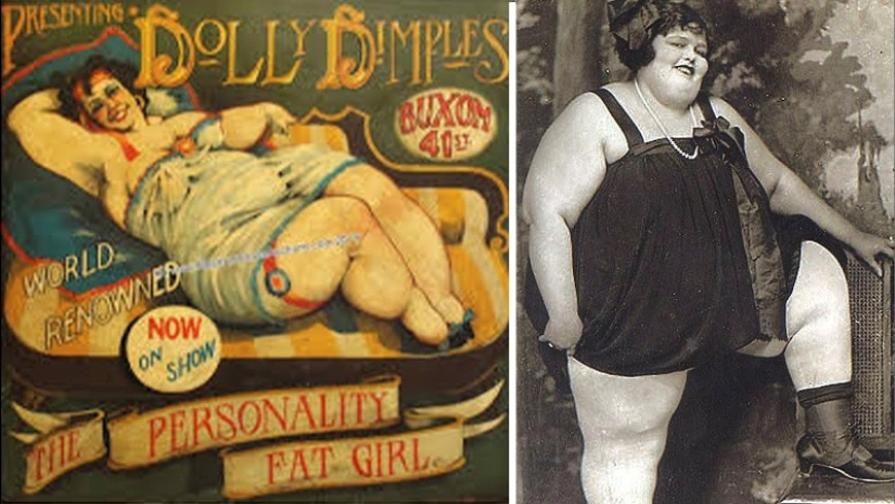 La historia de la tenaz artista de circo Dolly Dimples, que se hizo famosa por ganar peso primero y luego perderlo.