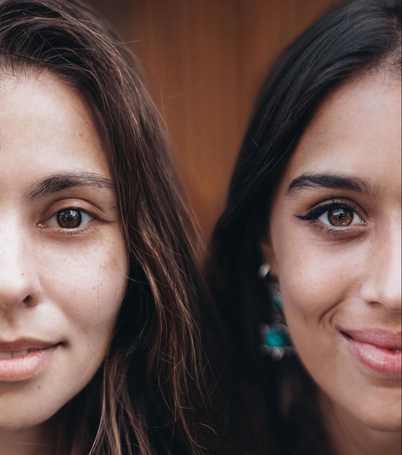 Mujer rusa que muestra la belleza de las niñas de todo el mundo, haciendo de ellos un conjunto de fotos Mujer rusa que muestra la belleza de las niñas de todo el mundo, haciendo de ellos un conjunto de fotos