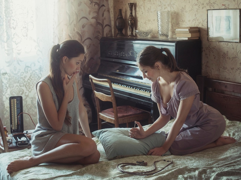 Photo shoot of naughty laundresses by a Ukrainian artist Photo shoot of naughty laundresses by a Ukrainian artist