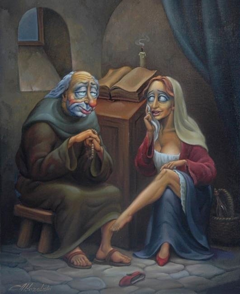 Pinturas grotescas del artista Anatoly Kozelsky Pinturas grotescas del artista Anatoly Kozelsky