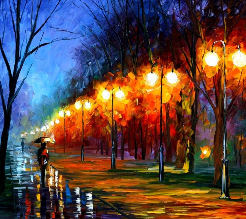 Salpicaduras de color: Increíbles pinturas de un artista bielorruso que pinta con una espátula Salpicaduras de color: Increíbles pinturas de un artista bielorruso que pinta con una espátula