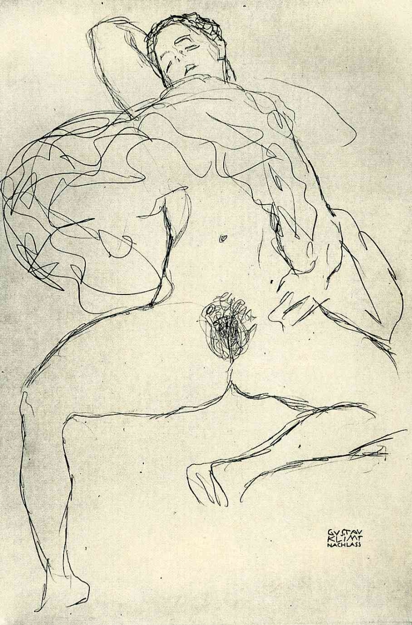 Scandalous erotic drawings by Gustav Klimt Scandalous erotic drawings by Gustav Klimt