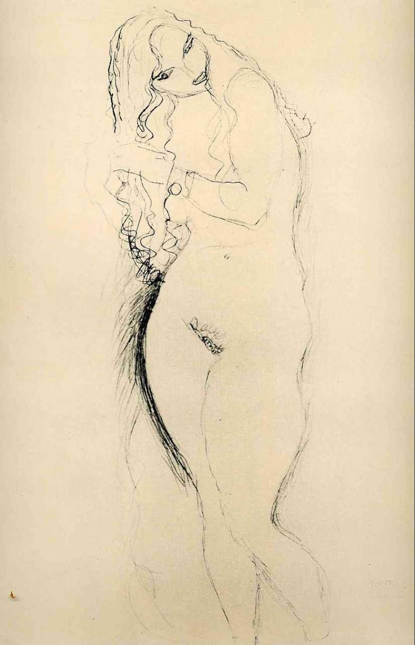 Scandalous erotic drawings by Gustav Klimt Scandalous erotic drawings by Gustav Klimt