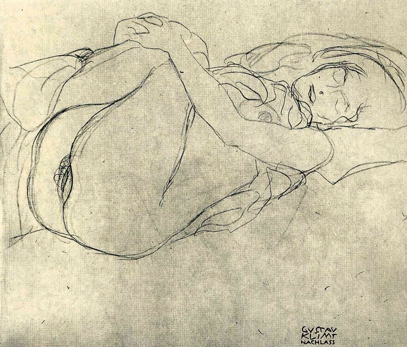 Scandalous erotic drawings by Gustav Klimt Scandalous erotic drawings by Gustav Klimt