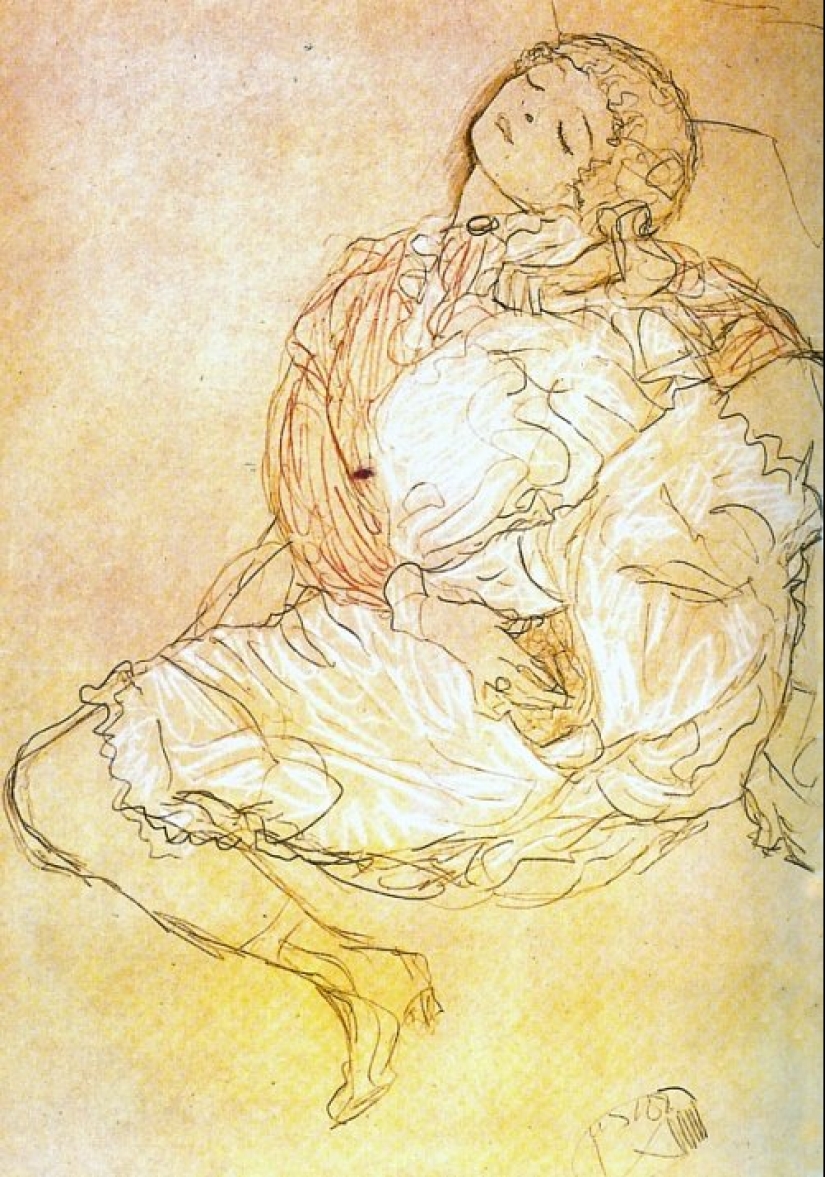 Scandalous erotic drawings by Gustav Klimt Scandalous erotic drawings by Gustav Klimt