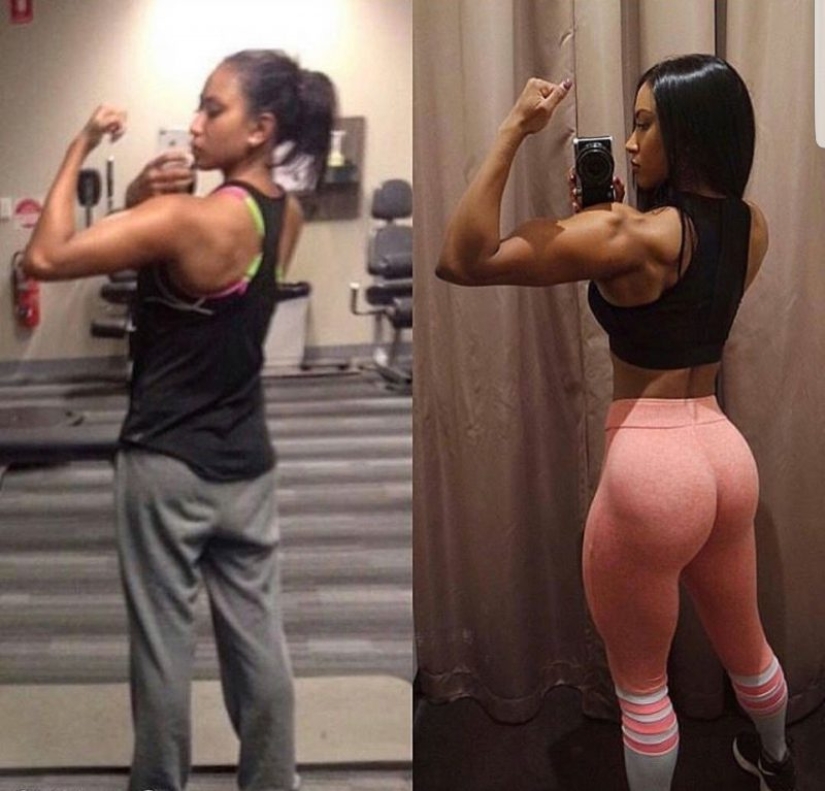 Sentado: 13 fotos de chicas antes y después de que comenzaron a practicar deportes
