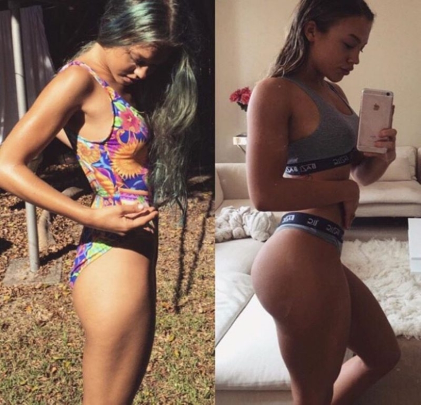 Sentado: 13 fotos de chicas antes y después de que comenzaron a practicar deportes