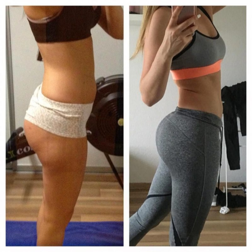 Sentado: 13 fotos de chicas antes y después de que comenzaron a practicar deportes