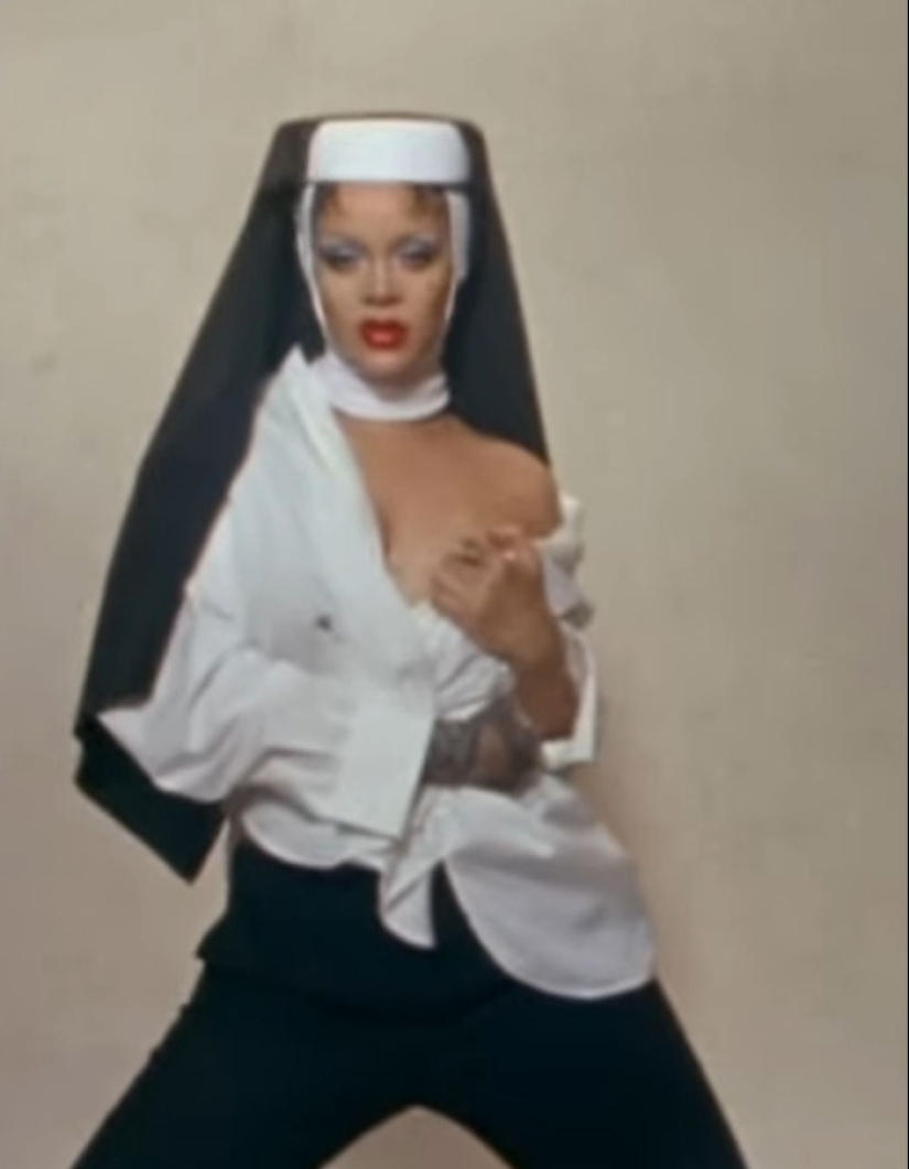 Sesión de fotos de monja con clasificación X de Rihanna criticada como “burla religiosa” Sesión de fotos de monja con clasificación X de Rihanna criticada como “burla religiosa”