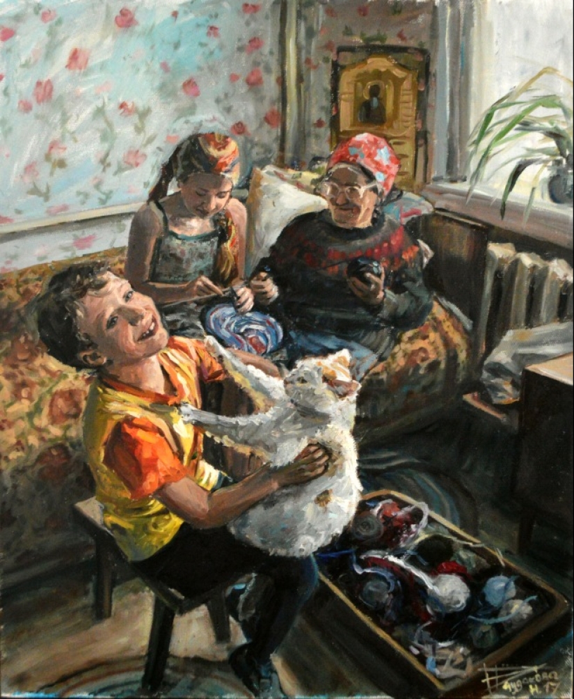 Simple human happiness in the paintings of Nastasia Chudakova Simple human happiness in the paintings of Nastasia Chudakova