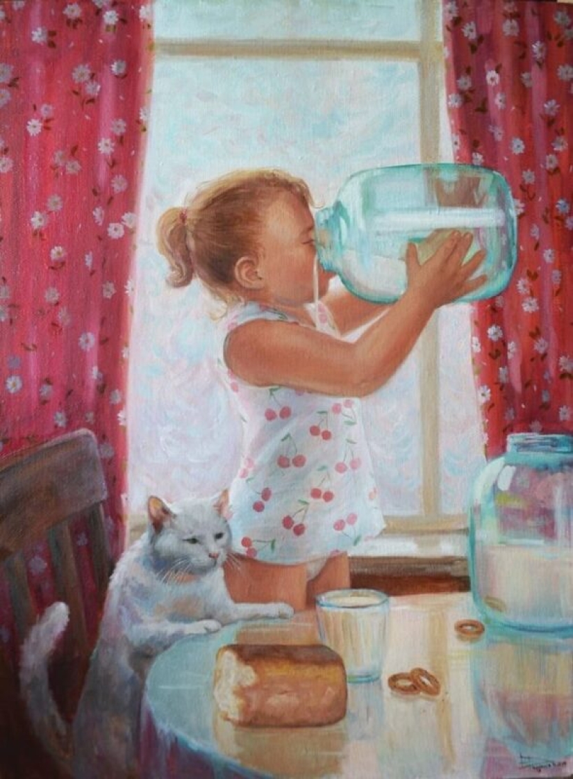 Simple human happiness in the paintings of Nastasia Chudakova Simple human happiness in the paintings of Nastasia Chudakova