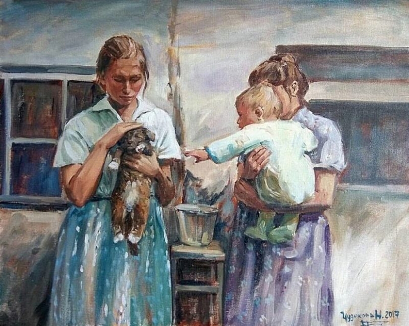 Simple human happiness in the paintings of Nastasia Chudakova Simple human happiness in the paintings of Nastasia Chudakova