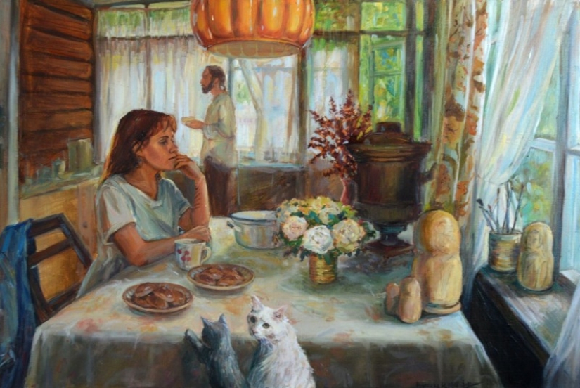 Simple human happiness in the paintings of Nastasia Chudakova Simple human happiness in the paintings of Nastasia Chudakova