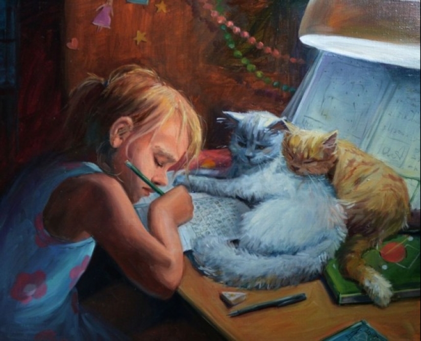 Simple human happiness in the paintings of Nastasia Chudakova Simple human happiness in the paintings of Nastasia Chudakova