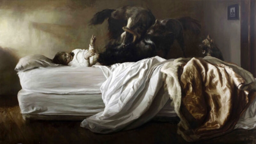 Sueños de la infancia y pesadillas en las pinturas de la artista Guillermo Lorca Sueños de la infancia y pesadillas en las pinturas de la artista Guillermo Lorca