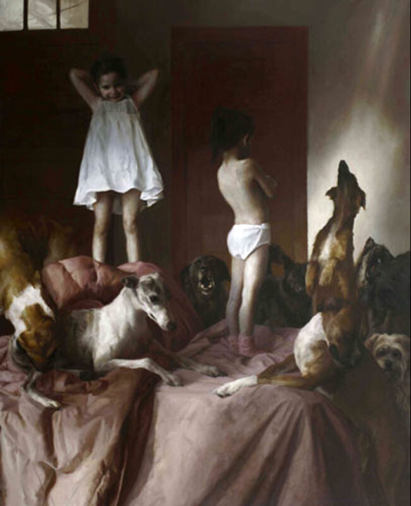 Sueños de la infancia y pesadillas en las pinturas de la artista Guillermo Lorca Sueños de la infancia y pesadillas en las pinturas de la artista Guillermo Lorca