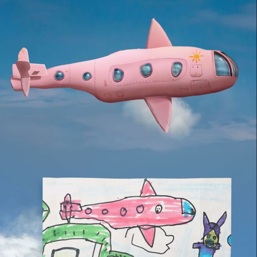 ‘Things I have drawn’: 13 Times Dad Used Photoshop To Bring Children’s Art To Life