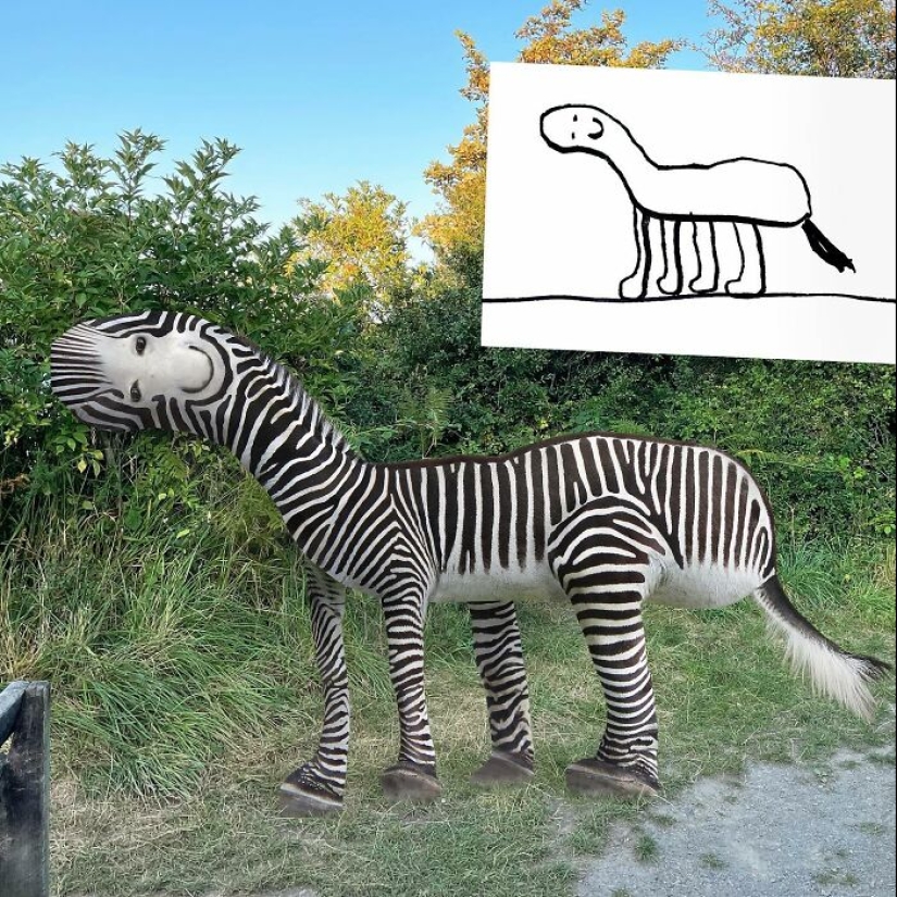 ‘Things I have drawn’: 13 Times Dad Used Photoshop To Bring Children’s Art To Life