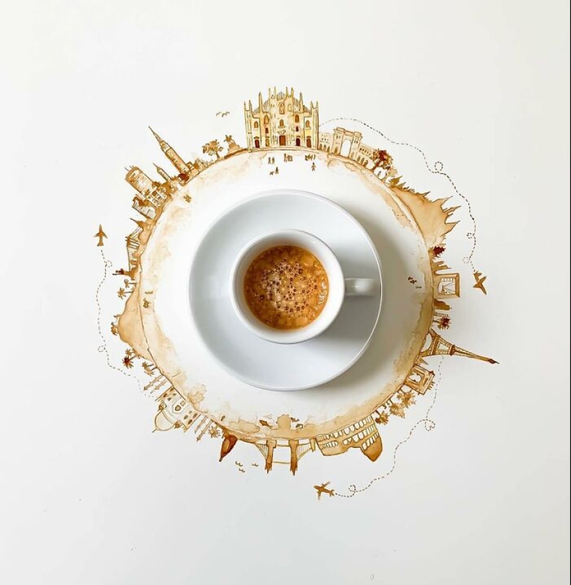 This Artist Creates Her Paintings Using Coffee, And Here Are Her 6 New Works