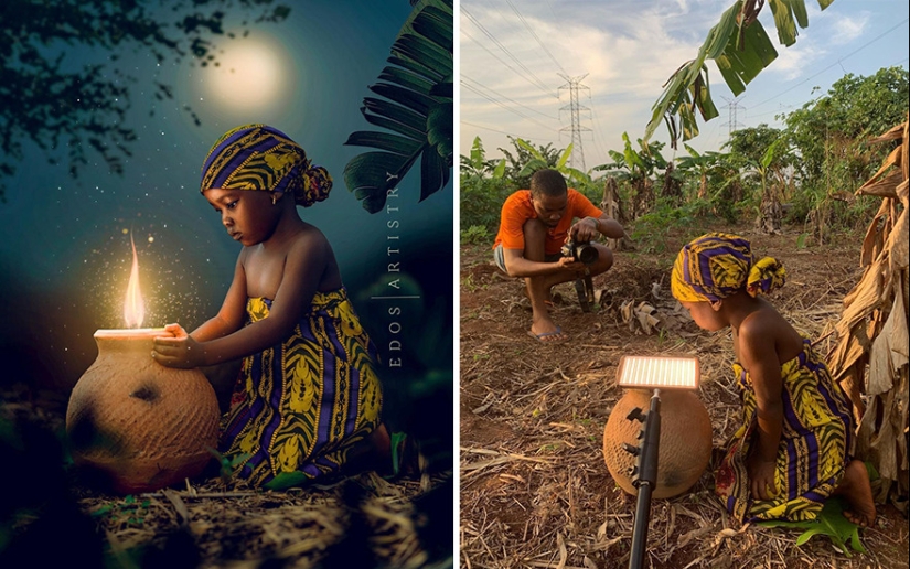 Un fotógrafo de Nigeria muestra detrás de las escenas de sus fotos Un fotógrafo de Nigeria muestra detrás de las escenas de sus fotos