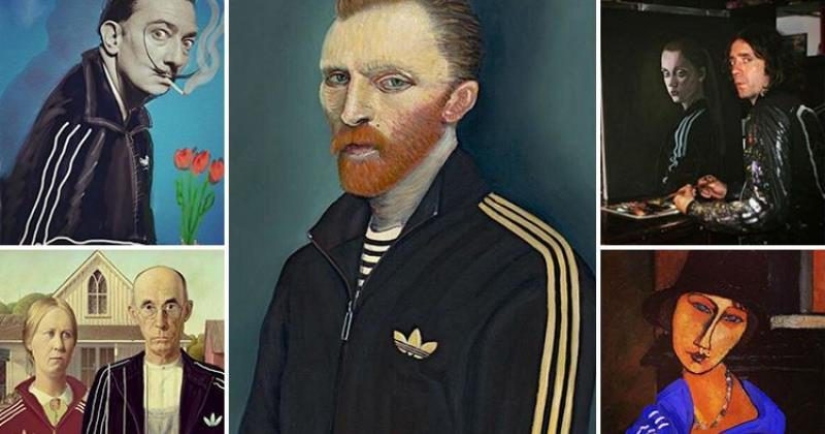 Van Hop and others: the heroes of the world's masterpieces of painting tried on the Adidas Olympians Van Hop and others: the heroes of the world's masterpieces of painting tried on the Adidas Olympians