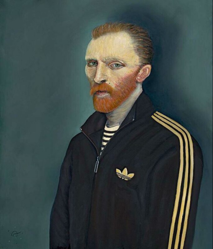 Van Hop and others: the heroes of the world's masterpieces of painting tried on the Adidas Olympians Van Hop and others: the heroes of the world's masterpieces of painting tried on the Adidas Olympians