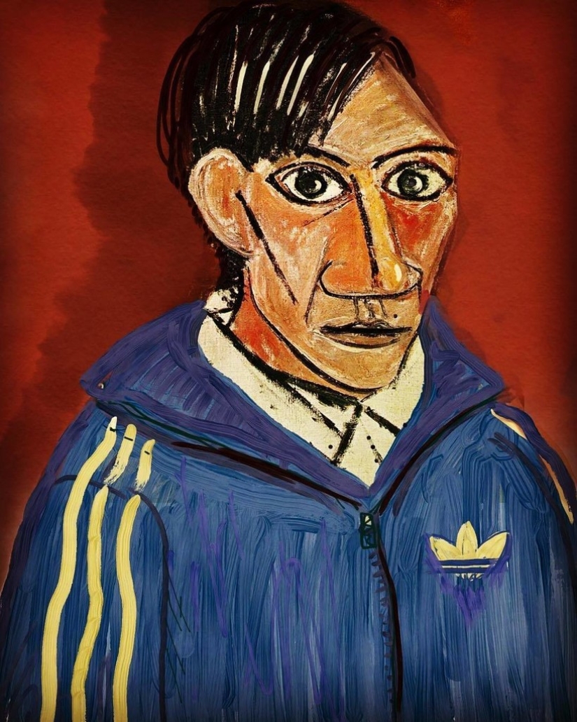 Van Hop and others: the heroes of the world's masterpieces of painting tried on the Adidas Olympians Van Hop and others: the heroes of the world's masterpieces of painting tried on the Adidas Olympians